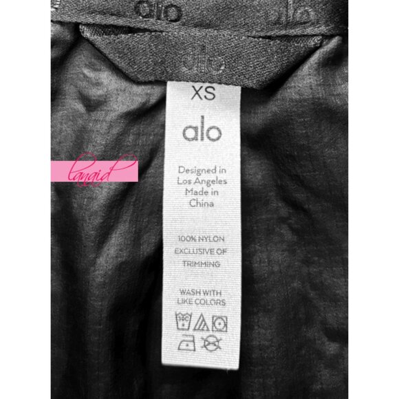 NEW Alo Cloud Nine Jacket Black Lightweight Hooded Hood Long Hoodie Windbreaker - Picture 9 of 10